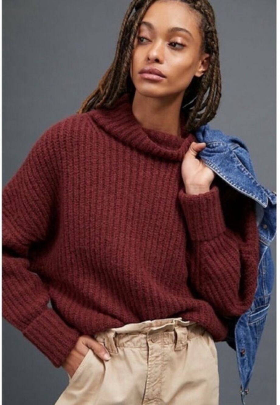 Maeve Anthropologie Athena Cowl Neck Sweater XS